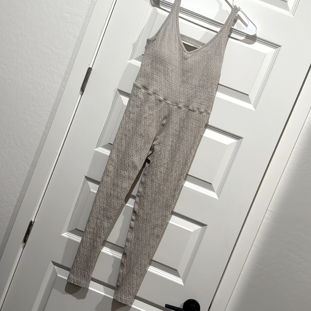 JoyLab Textured Cream Jumpsuit